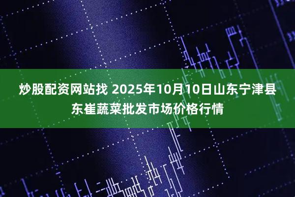 炒股配资网站找 2025年10月10日山东宁津县东崔蔬菜批发市场价格行情