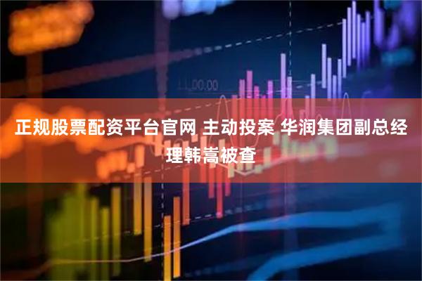 正规股票配资平台官网 主动投案 华润集团副总经理韩嵩被查